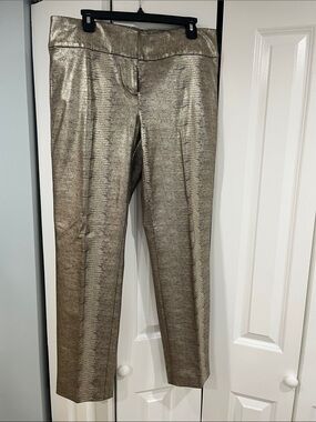 Alfani Metallic Gold Skinny Pants